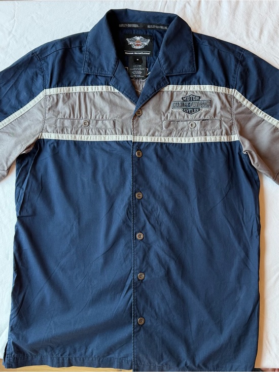 Harley-Davidson Other - Harley-Davidson Embroidered Button-Up Work Shirt Medium